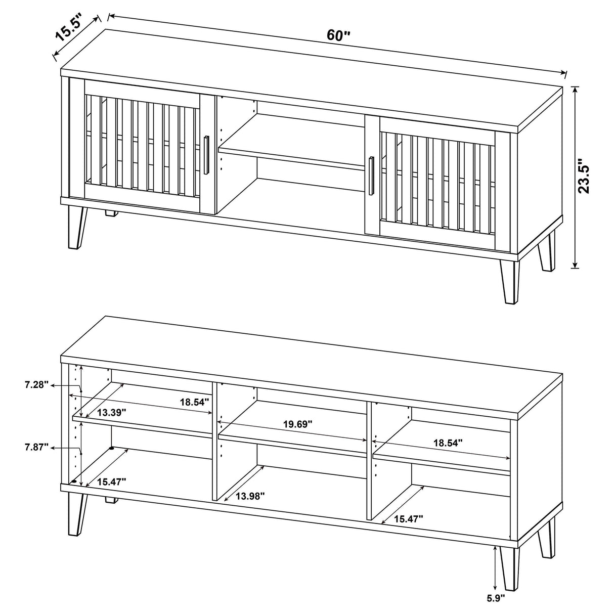 Sedona 70" TV Stand Media Console Dark Pine - 701982