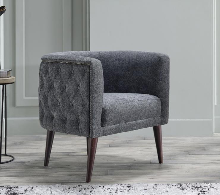 Selma  Accent Armchair (Selma Grey) - 15-SEL-202510-01-0