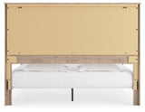 Senniberg King Panel Bed with 2 Nightstands in Light Brown/White - PKG019163