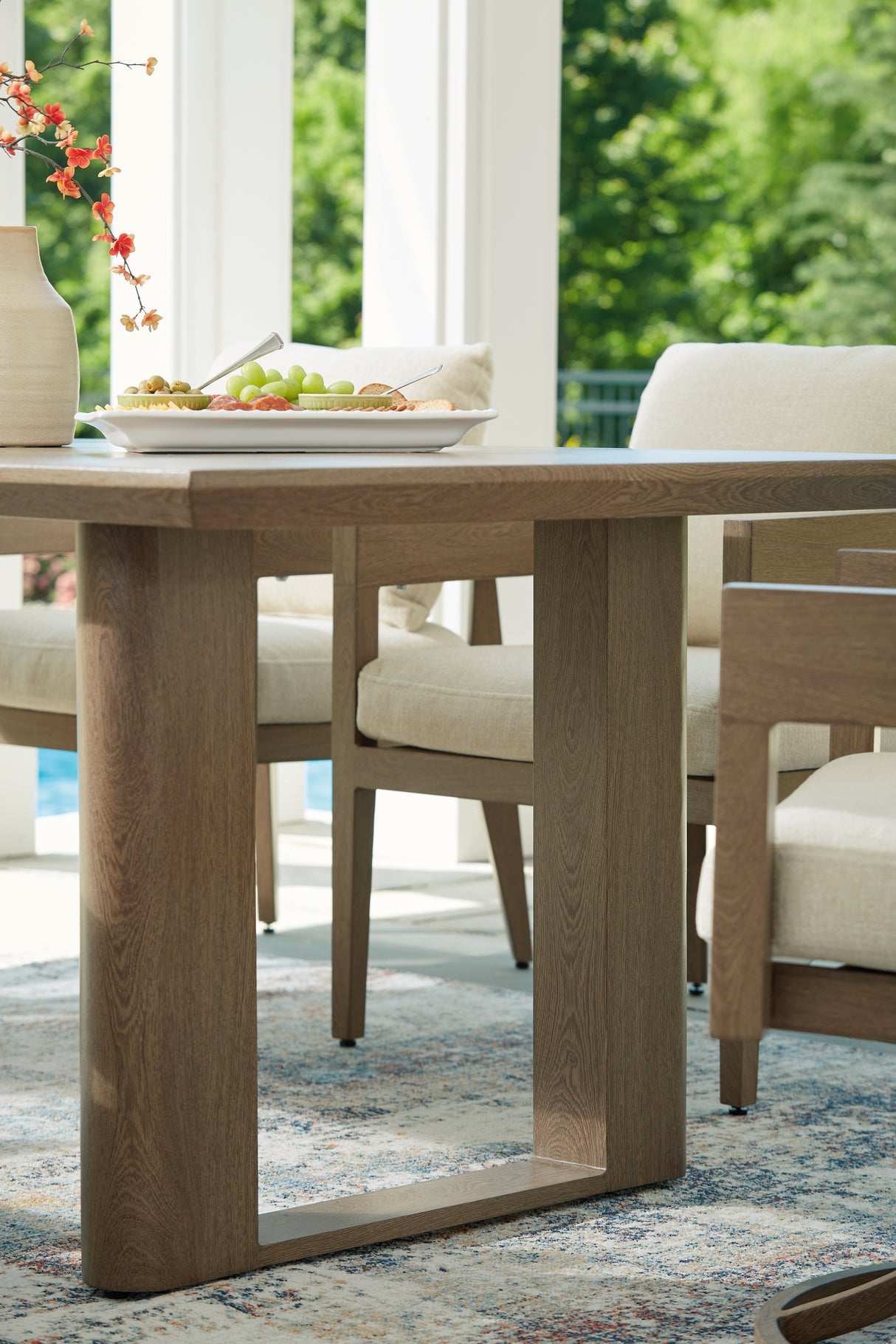 Serene Bay Dark Brown Outdoor Dining Table - P671-625