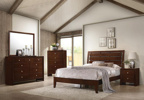 Serenity Rich Merlot Panel Bedroom Set -  Coaster - Luna Furniture