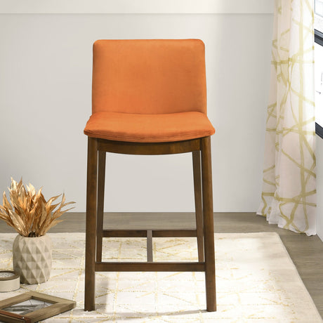 Shannon Counter Chair In Burnt Orange Velvet - STL00401203