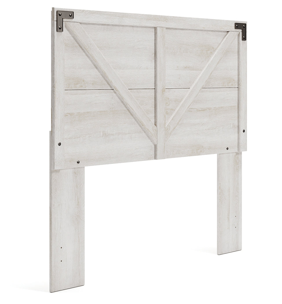 Shawburn Full Panel Headboard Bed with Dresser in Whitewash - PKG009340