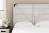 Shawburn Full Panel Headboard with Dresser and 2 Nightstands in Whitewash - PKG016205