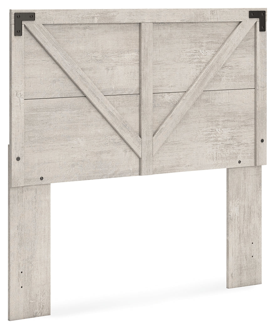 Shawburn Full Panel Headboard with Dresser and Chest in Whitewash - PKG020634