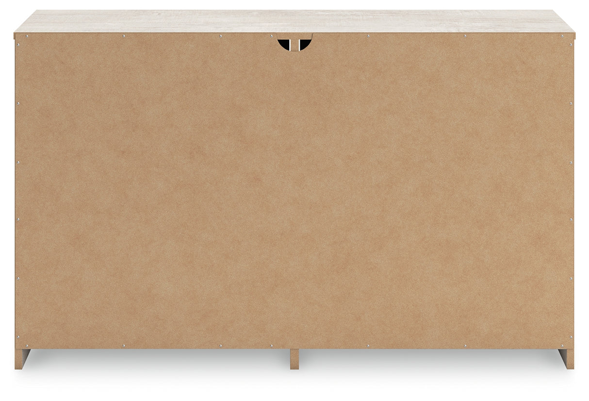 Shawburn Full Panel Headboard with Dresser and Chest in Whitewash - PKG020634