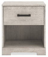 Shawburn Full Panel Headboard with Dresser, Chest and Nightstand in Whitewash - PKG020635