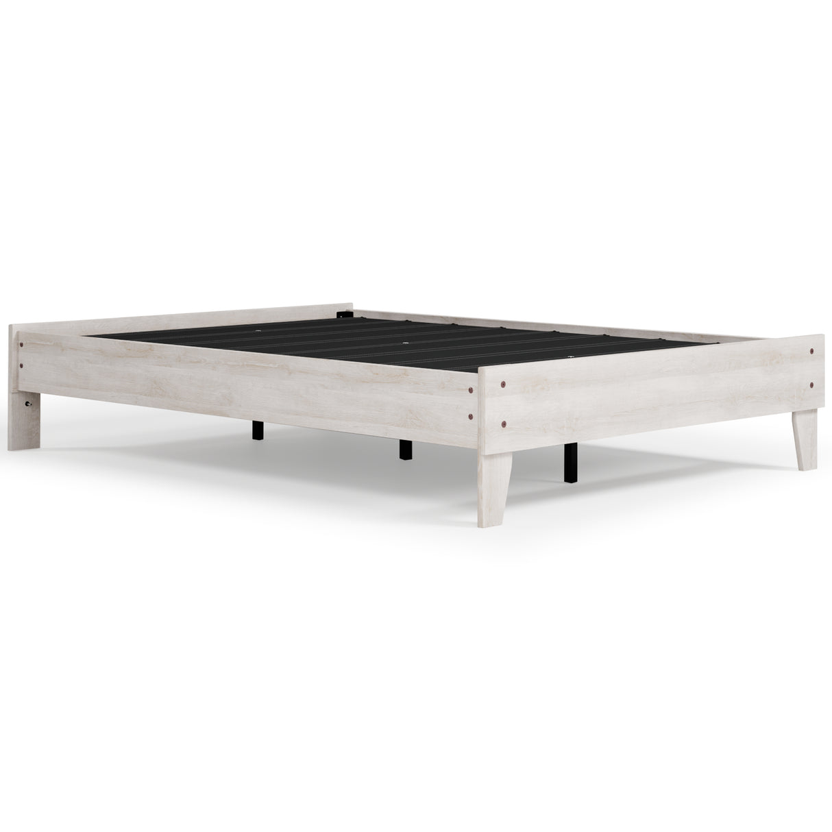 Shawburn Full Platform Bed with 2 Nightstands in Whitewash - PKG012196