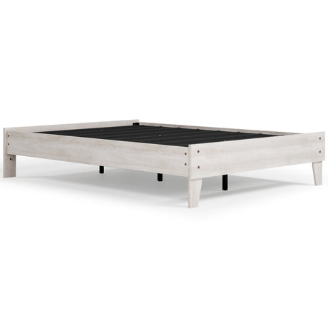 Shawburn Full Platform Bed with 2 Nightstands in Whitewash - PKG012196