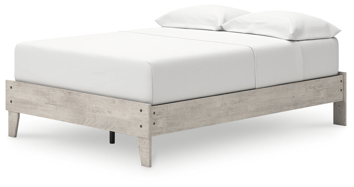 Shawburn Full Platform Bed with 2 Nightstands in Whitewash - PKG020650