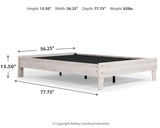 Shawburn Full Platform Bed with Dresser and 2 Nightstands in Whitewash - PKG016214