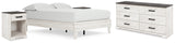 Shawburn Full Platform Bed with Dresser and 2 Nightstands in Whitewash - PKG016214