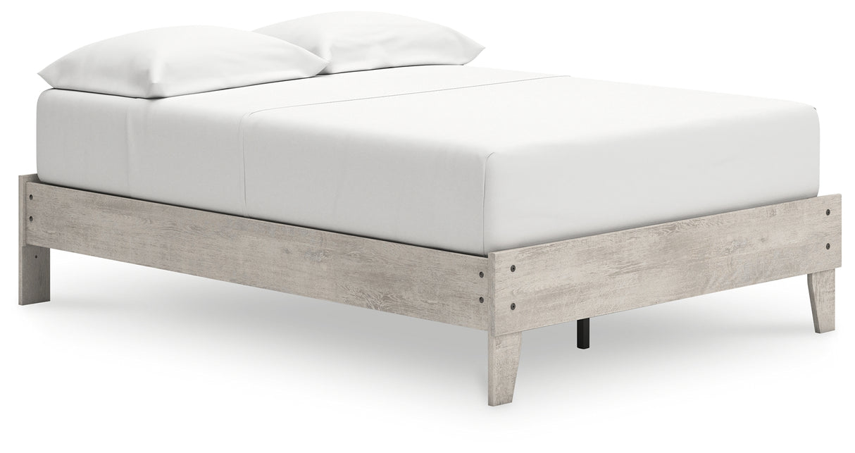 Shawburn Full Platform Bed with Dresser and 2 Nightstands in Whitewash - PKG020645