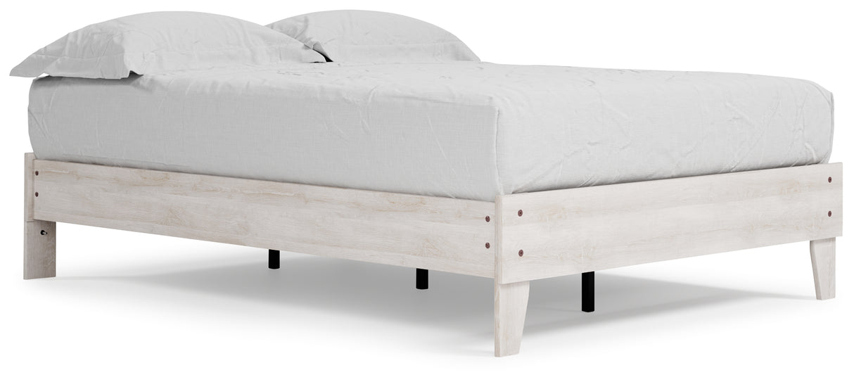 Shawburn Full Platform Bed with Dresser, Chest and 2 Nightstands in Whitewash - PKG016223