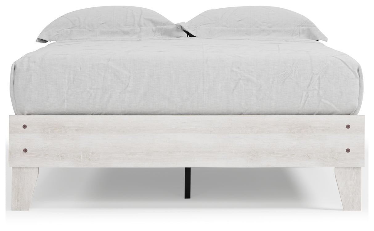 Shawburn Full Platform Bed with Dresser in Whitewash - PKG016208