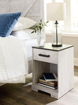 Shawburn Queen Panel Headboard with Dresser, Chest and Nightstand in Whitewash - PKG016186