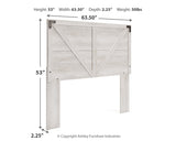 Shawburn Queen Panel Headboard with Dresser in Whitewash - PKG016192