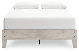 Shawburn Queen Platform Bed with 2 Nightstands in Whitewash - PKG020657