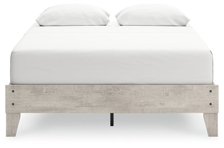 Shawburn Queen Platform Bed with 2 Nightstands in Whitewash - PKG020657