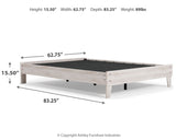 Shawburn Queen Platform Bed with Dresser and 2 Nightstands in Whitewash - PKG016187