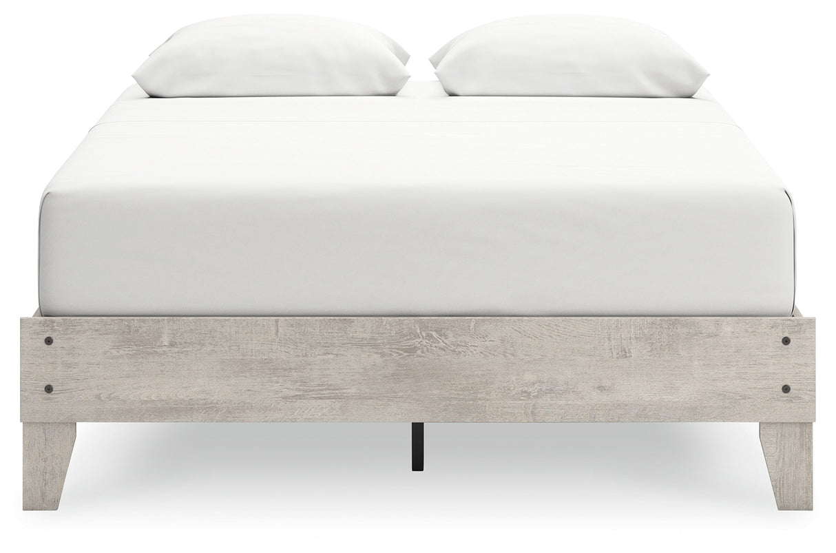 Shawburn Queen Platform Bed with Dresser and 2 Nightstands in Whitewash - PKG020652