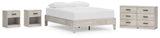 Shawburn Queen Platform Bed with Dresser and 2 Nightstands in Whitewash - PKG020652