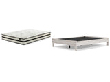 Shawburn Queen Platform Bed with Mattress in Whitewash - PKG018358