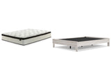 Shawburn Queen Platform Bed with Mattress in Whitewash - PKG018359