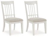 Shaybrock Antique White/Brown Dining Chair, Set of 2 - D683-02