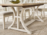 Shaybrock Antique White/Brown Dining Extension Table - D683-35