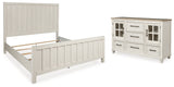 Shaybrock California King Panel Bed with Dresser in Antique White from Ashley - Luna Furniture