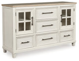 Shaybrock California King Panel Bed with Dresser in Antique White from Ashley - Luna Furniture