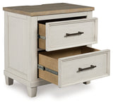 Shaybrock King Panel Bed with Dresser and 2 Nightstands in Antique White from Ashley - Luna Furniture