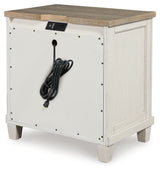 Shaybrock King Panel Bed with Dresser and 2 Nightstands in Antique White from Ashley - Luna Furniture