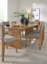 Sherbana Dining Table and 8 Chairs in Light Brown from Ashley - Luna Furniture