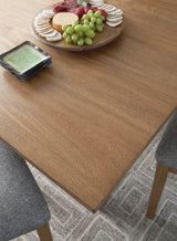 Sherbana Dining Table and 8 Chairs in Light Brown from Ashley - Luna Furniture