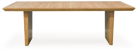 Sherbana Light Brown Dining Extension Table from Ashley - Luna Furniture