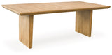 Sherbana Light Brown Dining Extension Table from Ashley - Luna Furniture