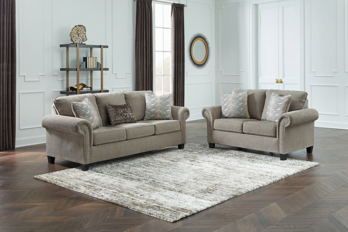 Shewsbury Sofa and Loveseat in Pewter - PKG010970