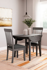 Shullden Dining Table and 2 Chairs in Gray - PKG015400