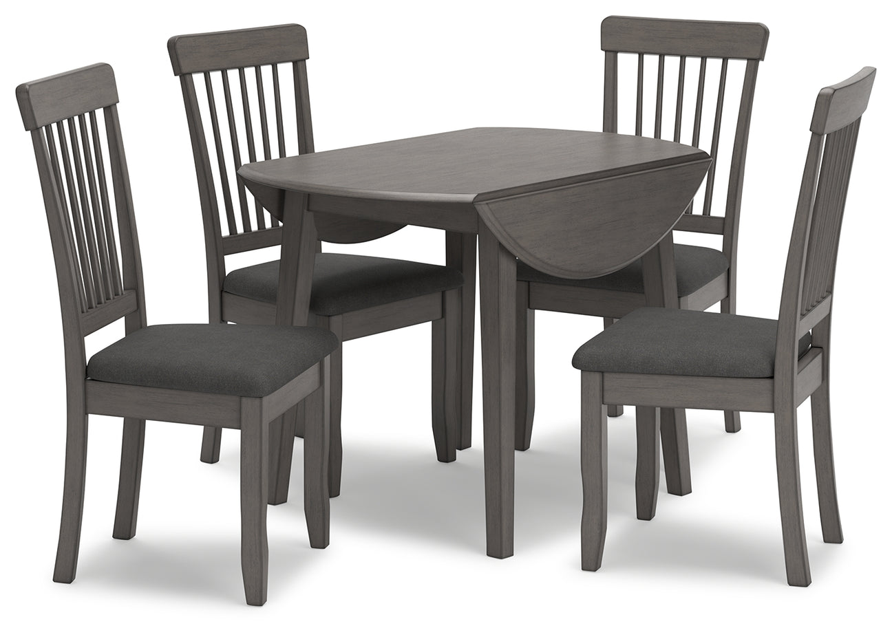 Shullden Dining Table and 4 Chairs in Gray from Ashley - Luna Furniture