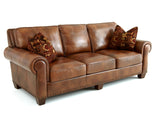 Silverado Leather 4-Piece Living Room Set (Sofa, Loveseat, Chair & Ottoman) from Steve Silver - Luna Furniture