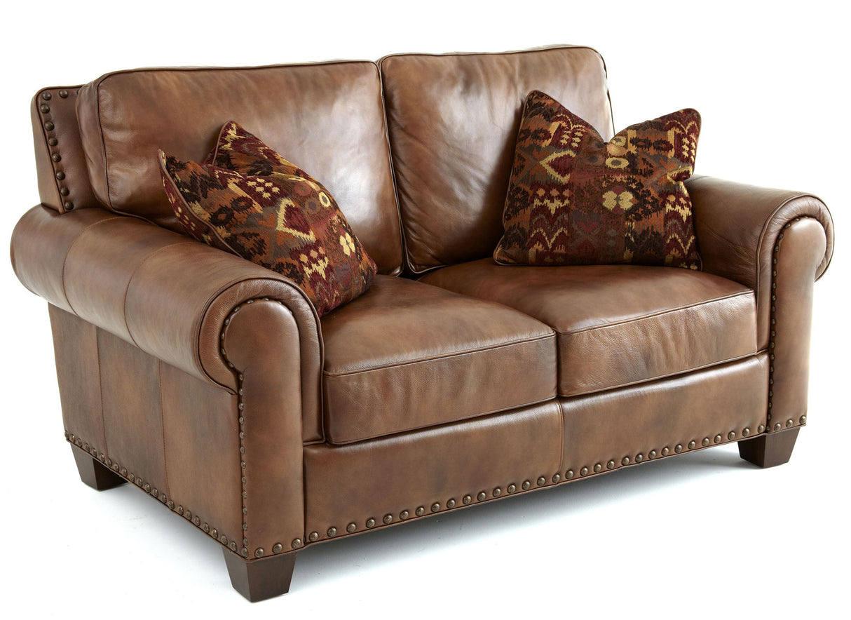 Silverado Leather 4-Piece Living Room Set (Sofa, Loveseat, Chair & Ottoman) from Steve Silver - Luna Furniture