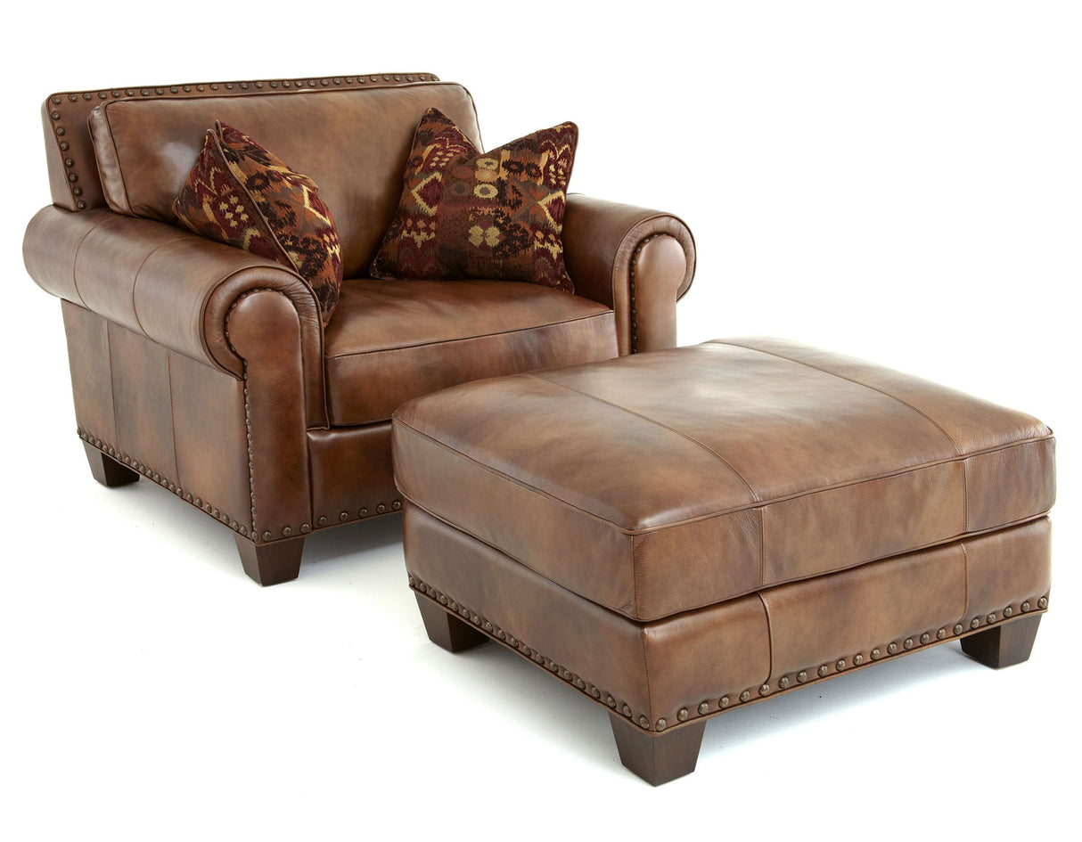 Silverado Leather 4-Piece Living Room Set (Sofa, Loveseat, Chair & Ottoman) from Steve Silver - Luna Furniture