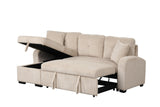 Silvia Beige 2-Piece Sectional With Pull-Out Bed from Happy Homes - Luna Furniture