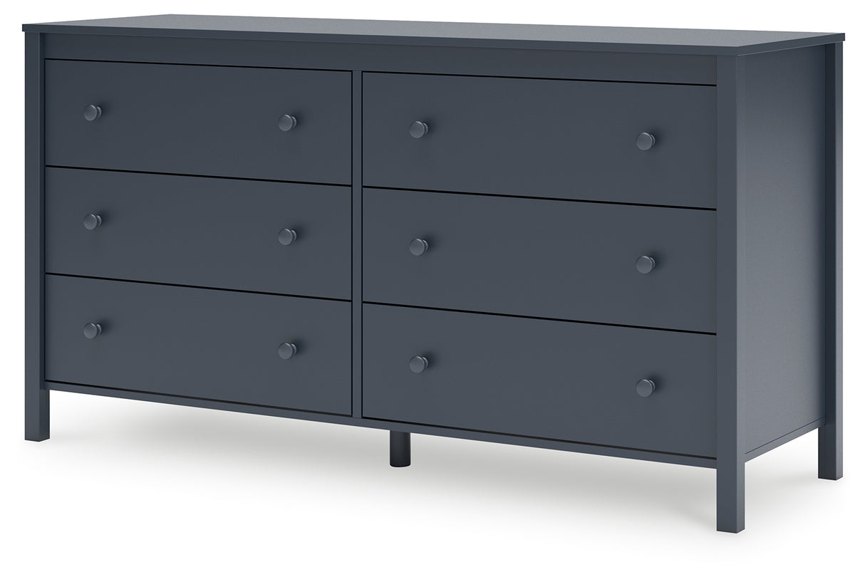 Simmenfort Full Panel Headboard with Dresser and 2 Nightstands in Navy Blue from Ashley - Luna Furniture