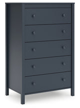 Simmenfort Full Panel Headboard with Dresser and Chest in Navy Blue from Ashley - Luna Furniture