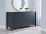 Simmenfort Full Panel Headboard with Dresser, Chest and Nightstand in Navy Blue from Ashley - Luna Furniture