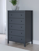 Simmenfort Full Panel Headboard with Dresser, Chest and Nightstand in Navy Blue from Ashley - Luna Furniture