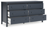 Simmenfort Full Panel Headboard with Dresser in Navy Blue from Ashley - Luna Furniture